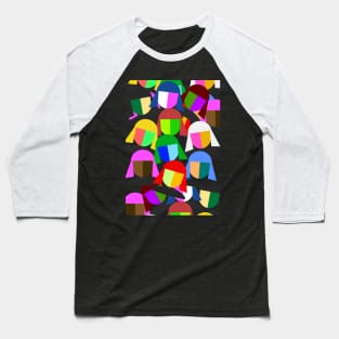 Abstract Faces Baseball T-Shirt